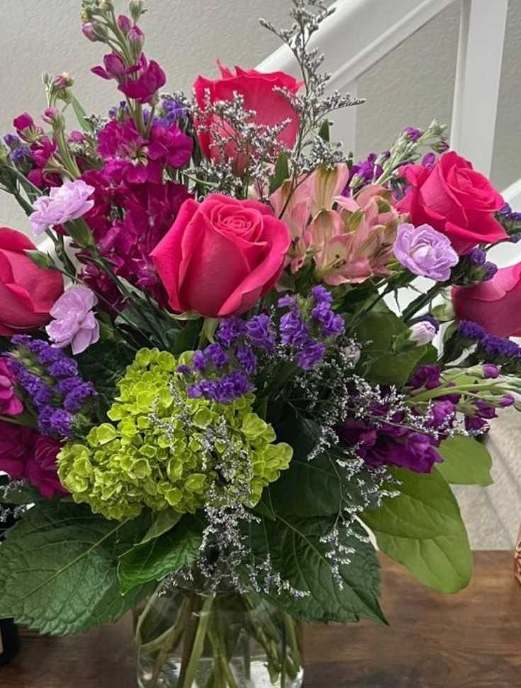 Colourful floral arrangement
